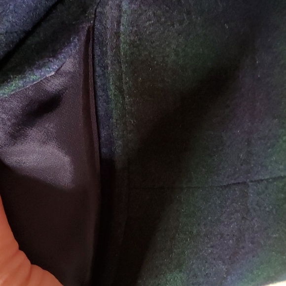 Leslie Stuart vintage  holiday black watch  plaid wool button-down blazer. - Picture 3 of 10